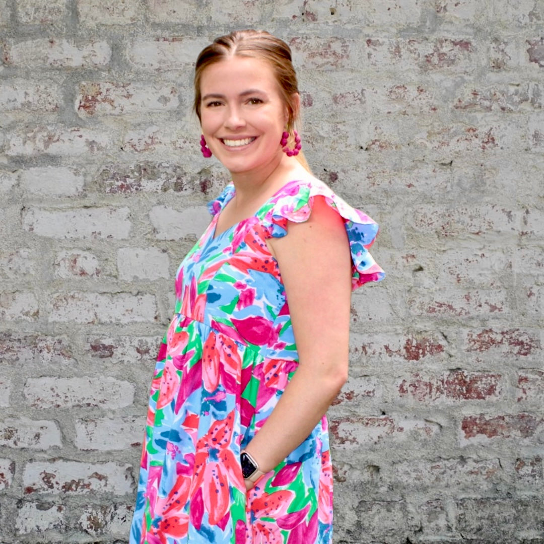 Blue Floral Dress
