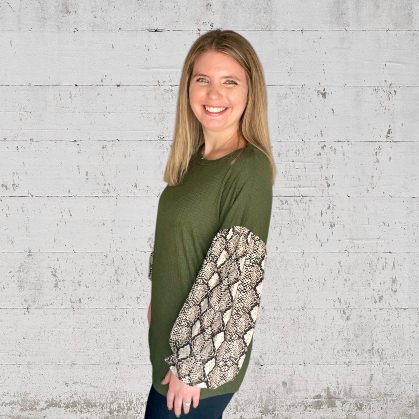 Snake Print Long Sleeve