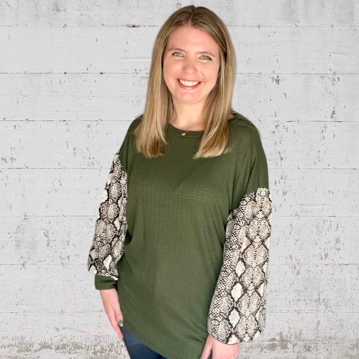Snake Print Long Sleeve
