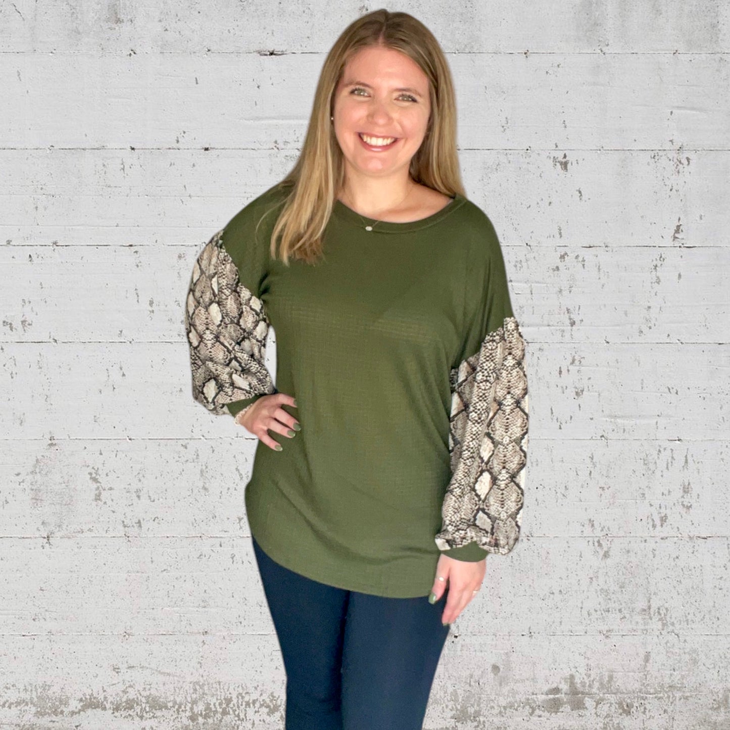 Snake Print Long Sleeve