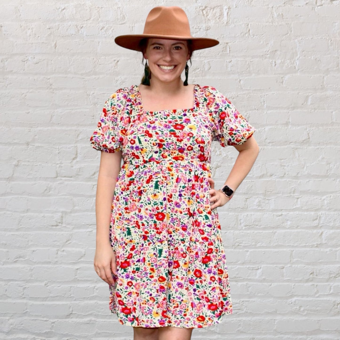 Cream Ruffle Dress