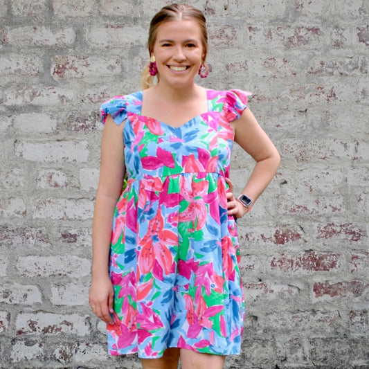Blue Floral Dress