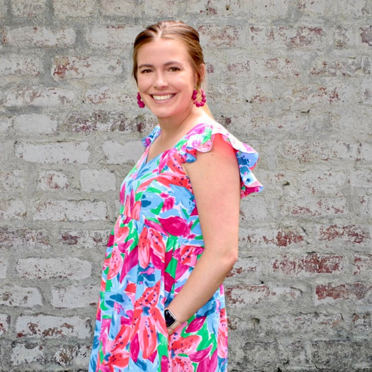 Blue Floral Dress